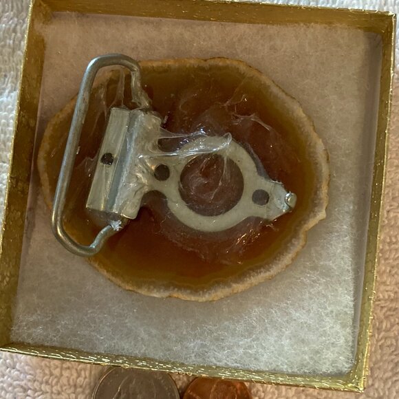 Vintage Metal Belt Buckle, Nice Stone Design, Nice Western Design - Picture 4 of 4